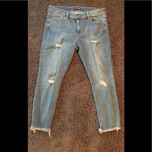 Express size 12 distressed jeans